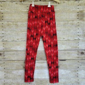 NWT LuLaRoe Tween Leggings - Pink/Red Overlapping Ombre Hearts on Black